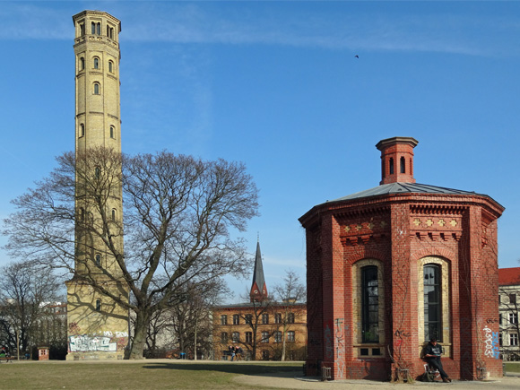 Ehemalige Steigetürme auf dem Park am Wasserturm
